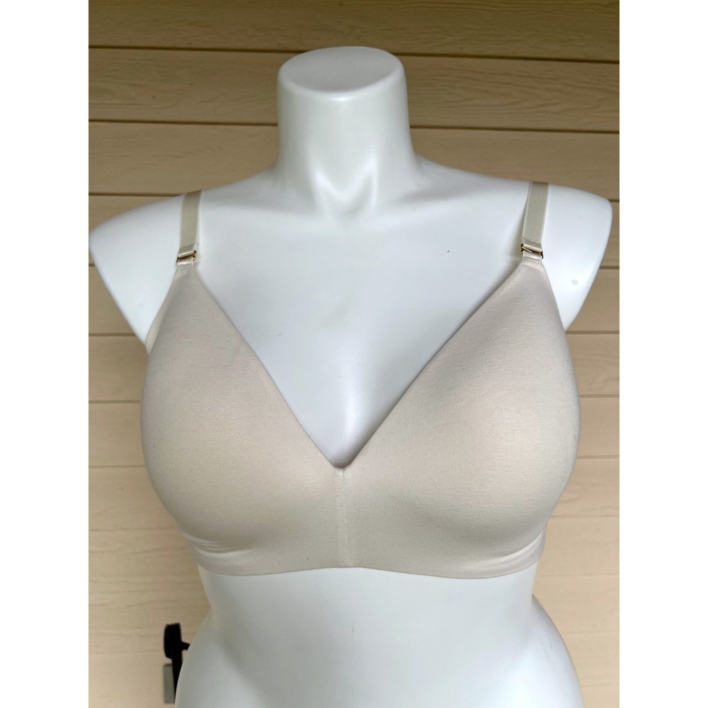 ThirdLove 24/7 Pima Cotton Wireless Bra Size 34F 34DDD Off-White Wireless